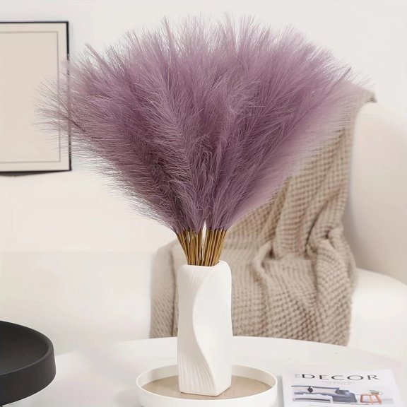 60 Pcs Pink Pampas Grass Decor 21.7 Inch Faux Pampas Grass Bulk Artificial Flowers Small Vase Filler Pompas Grass