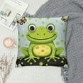 thumbnail image 2 of JEUXUS Throw Pillow Covers On And Cushion Covers Cartoon Green Peas Dragonfly Exotic Beautiful Home Decorative Throw Pillowcases For Patio Sofa Couch, 2 of 5