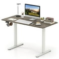thumbnail image 2 of Costway 48" x 24" Electric Standing Desk with LED Display 2 Memory Height Settings for Home Gray+White, 2 of 9
