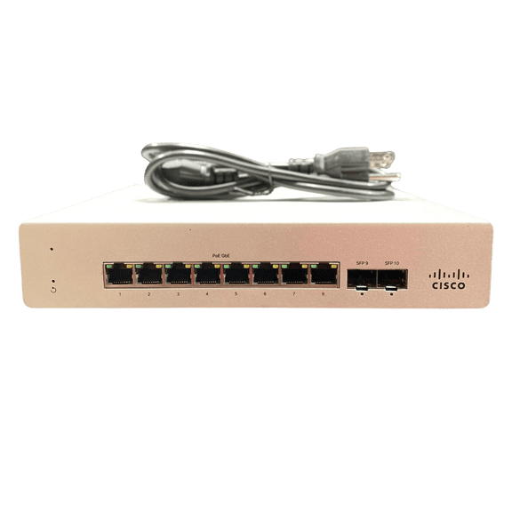 Restored Cisco Meraki MS120-8FP-HW 8-Port 1GbE PoE+ Unclaimed Switch (Refurbished)