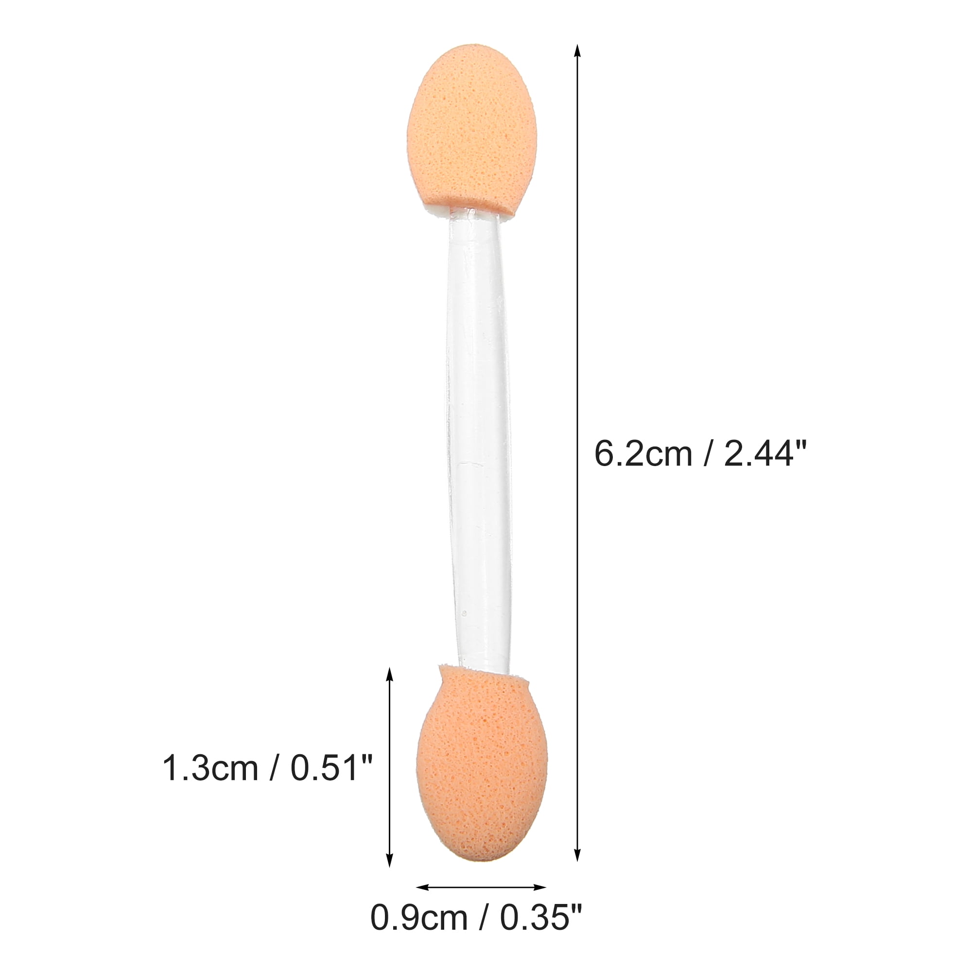 Unique Bargains 50 Pcs Dual Sided Eye Shadow Sponge Applicators with Container for Makeup