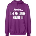 thumbnail image 2 of OXI Hoodie Sweatshirt - Basic Casual Hoodie for Men's and Women Fleece Hoodie Long Sleeve - Purple Medium, 2 of 3