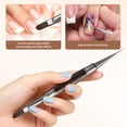 thumbnail image 5 of Dual-End Nail Clean Up & Art Painting Brushes -  Flat/Oval/Angled Tips for Polish Mistake Cleanup, 3Pcs Set Cuticle Grooming & Acrylic/Polygel Nail Art DIY Tools, 5 of 8