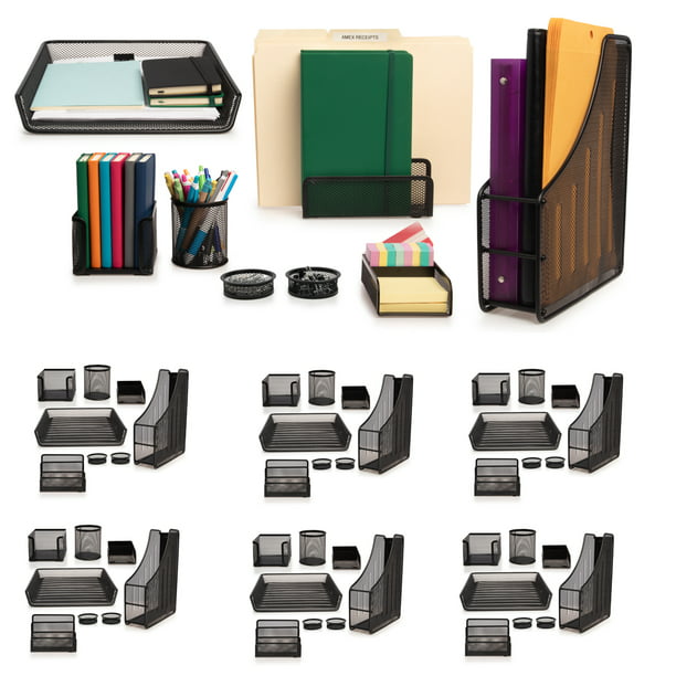 Simply Genius 48 Piece Mesh Desk Organizer Set With Mail Holder