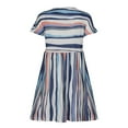 thumbnail image 6 of Womens Stripe Summer Dress Casual Short Sleeve Loose T-Shirt Dresses, 6 of 7