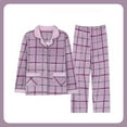 thumbnail image 3 of yillto Plus Size Pajamas Sets for Womens Button down Tops and Sleepwear Pjs Pants Lounge Set with Pockets, 3 of 4