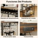 thumbnail image 4 of Mueble Bar con Mesa Alta y 2 Bancos Conexiones trifasica– Porta Botellas y Porta Copas, Estructura Metálica Estilo Industrial para Cocina Comedor, 4 of 7