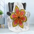 thumbnail image 4 of Flower Mandala Soft Flannel Fleece Throw Blanket, Ornamental Blossoming Flower Pattern with Swirls and Dots Circular Petals, Cozy Plush for Indoor and Outdoor Use, 70" x 90", Multicolor, by Ambesonne, 4 of 5