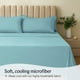 thumbnail image 3 of Luxclub Sábanas De 3 Piezas Con Bolsillos Profundos, Sábanas Bajeras Ajustables Para Niños, Lavables A Máquina, Ropa De Cama De Hotel, Suave Y Sedosa, Aqua Twin Xl, 3 of 8