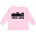 thumbnail image 3 of Inktastic Tokyo Japan City Skyline with Grunge Boys or Girls Long Sleeve Toddler T-Shirt, 3 of 5