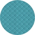 thumbnail image 1 of Ahgly Company Indoor Round Patterned Dark Cyan Green Area Rugs, 3' Round, 1 of 6
