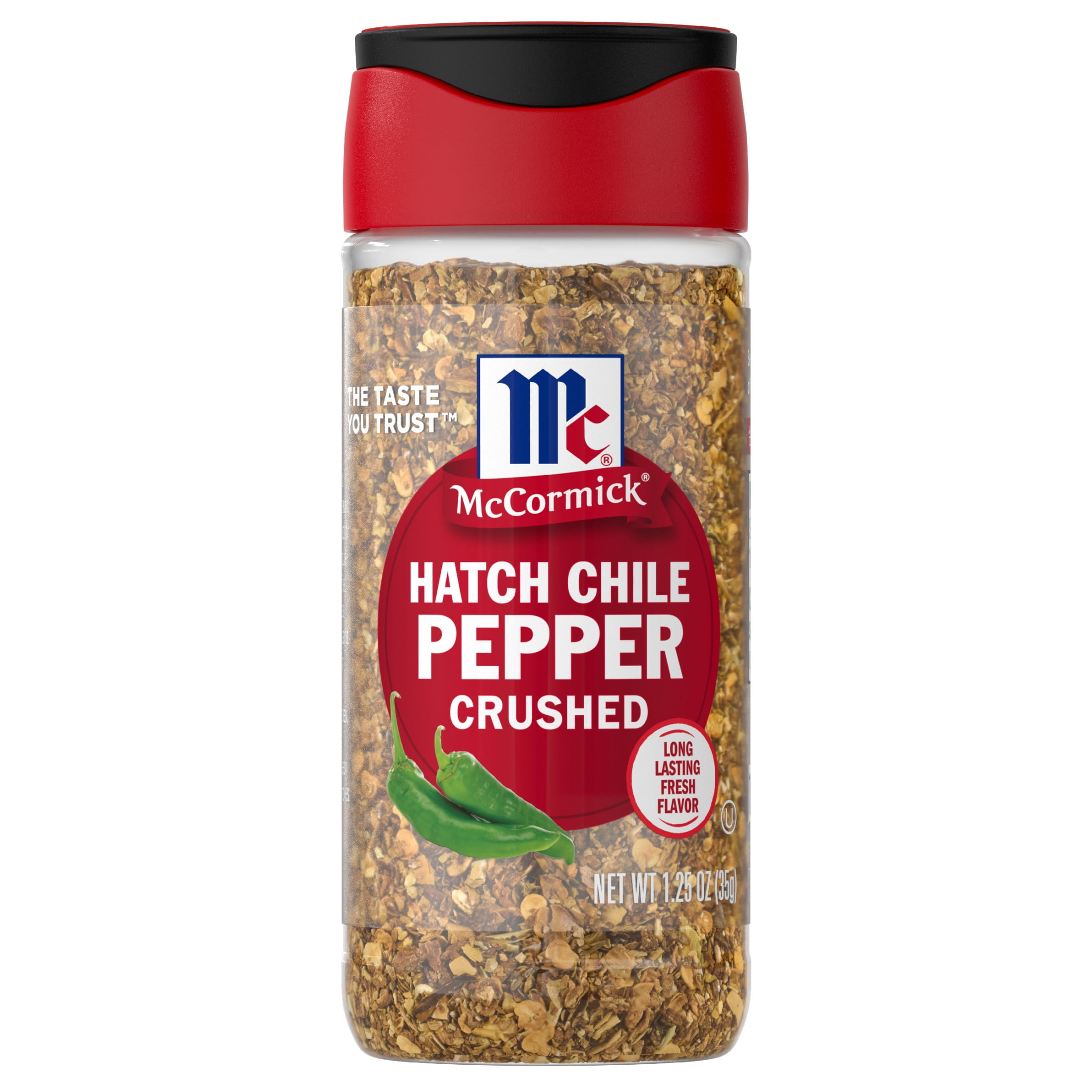 (4 pack) McCormick Crushed Hatch Chile Pepper, 1.25 oz Bottle