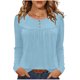 thumbnail image 2 of Camisas de Manga Corta para las Mujeres Casual Color Sólido Blusas Plisadas, Moda Cuello Redondo Tops de Verano para la Fiesta, 2 of 8