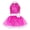 Hot Pink, variant on Kids Girls Sequins Ballet Dance Dress Jazz Latin Ballroom Dancewear Ballerina Sleeveless Tutu Skirt Leotards White 4