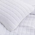 thumbnail image 6 of Chezmoi Collection Wilmer 3-Piece Waffle Quilt Set Queen Size, White, Soft and Cozy Waffle Weave Textured Lightweight Bedspread for All Season Quilt (94x98in) + 2 Standard Pillow Shams, 6 of 9