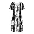 thumbnail image 5 of GaThRRgYP Summer Short Sleeve Dress,Women's Fashion Summer Print Short-sleeved V-neck Casual Dress Black XL, 5 of 8