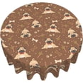 thumbnail image 5 of Dog Table Cloth Round Table Cover Wrinkle Resistant Waterproof Tablecloth 60 Inch Washable for Kitchen Party Picnic Paw, 5 of 5
