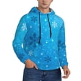 thumbnail image 2 of Lsque Winter With Snowflakes Pattern Casual Men's Hoodie,Hooded Sweatshirt with Kangaroo Pocket,Pullover Hoodie-Small, 2 of 7