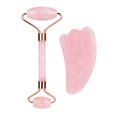 thumbnail image 1 of Juego de Rodillo de Jade Natural y Tabla de Cuarzo para Masaje Facial y Corporal, Incluye Estuche con Imanes Débiles, Ideal para Reducir Arrugas y Ojeras, Diseño Ergonómico para Contornos Faciales y, 1 of 6