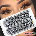 thumbnail image 2 of SKONHED 8 Pairs 25MM 4D Mink False Eyelashes /Natural Wispies Fluffy, 2 of 4