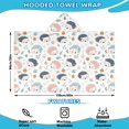 thumbnail image 2 of Cute Hedgehog Pattern Hooded Bath Towel，60"x35" for Ages 3 To 12 Kids, Quick Dry Lightweight Soft Microfiber Hood Beach Towel Cover Up for Kids, 2 of 7
