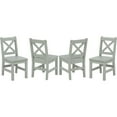 thumbnail image 2 of eHemco Solid Hard Wood Kids Table and X-Back Chairs Set (4 Chairs Included), Sage Green, 5 Piece Set, 2 of 6