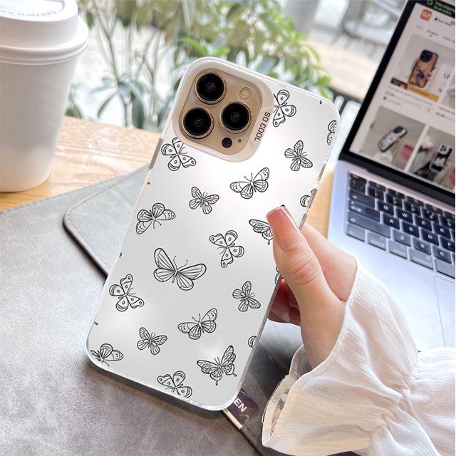 "Actualice su iPhone con una moderna funda para teléfono con estampado de dibujos animados de Año Nuevo y goma suave de piel de oveja a prueba de golpes"