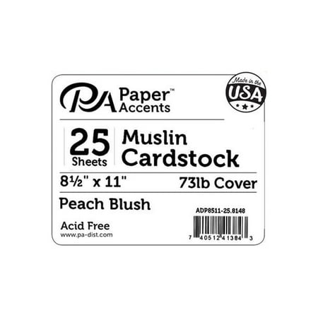 UPC: 0740512413843 | Paper Accents Cardstock 8.5 x 11  Muslin 73lb Peach Blush 25pc