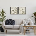 thumbnail image 2 of Stupell Industries Transitional Beige Magnolias after Rain Black 2pc Floating Frame Art Set, 18 x 18 each, by Lanie Loreth, 2 of 7