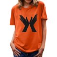thumbnail image 1 of Fiudx Ofertas Relámpago Camiseta de Manga Corta con Cuello Redondo y Estampado Superior para Mujer Camiseta/Camisa de Cuello Redondo de Manga Corta, 1 of 4