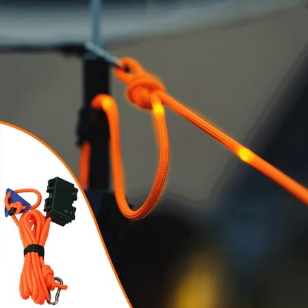 

Ikohbadg Portable Glow-in-the-Dark Wind Rope Light for Outdoor Camping 3 Meters with Tent Notification Night Light Three Modes