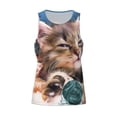 thumbnail image 4 of Gaeub Playful Cat Men's Athletic Tank Top, Workout Sleeveless Shirts, Running Tank Tops for Gym, Running, Training - 3X-Large, 4 of 9