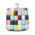 thumbnail image 7 of Yayeee Ashtray with Lid for Cigarette Smokeless Stainless Steel Home Ash Holder, Gray Checkered Pattern, 7 of 7