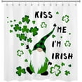 thumbnail image 1 of JOOCAR St. Patrick's Day Shower Curtain Irish Shamrock Cute Gnome with Spring Green Clover Lucky Leaf Shower Curtains Hooks Bathroom Curtain Set,72x72 Inch Waterproof Fabric, 1 of 6