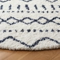 thumbnail image 3 of SAFAVIEH Arizona Teagan Geometric Shag Area Rug, Ivory/Slate, 5'1" x 5'1" Round, 3 of 8