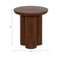 thumbnail image 5 of Solid Mango Wood End and Side Table for Home Decor - Contemporary Accent for Small Spaces and Room Display - Elegant Bedside or Small Table Night Stand for Living Room and Bedroom - 18", Brown, 5 of 14