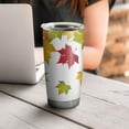 thumbnail image 4 of 20oz Tumblers Fall Leaves Stainless Steel Vacuum Insulated Double Wall Travel Tumbler Cups Mug with Lid and Straw,Cleaning Brush for Cold & Hot Drinks, 4 of 7