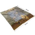 thumbnail image 4 of Blue & Grey Abstract Art Flannel Throw Blanket - Soft Cozy & Warm Couch Blanket for Sofa Bed - Funny Plush Blanket for Baby Toddler Women Friend - 50x60inch, 4 of 5