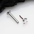 thumbnail image 3 of Prong Set Gem Top Threadless Push-In Steel Labret, 3 of 4