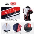 thumbnail image 3 of Cycling Jersey Set Mens Biking Shorts and Shirts Road Riding Bike Clothes for Men Red L, 3 of 8
