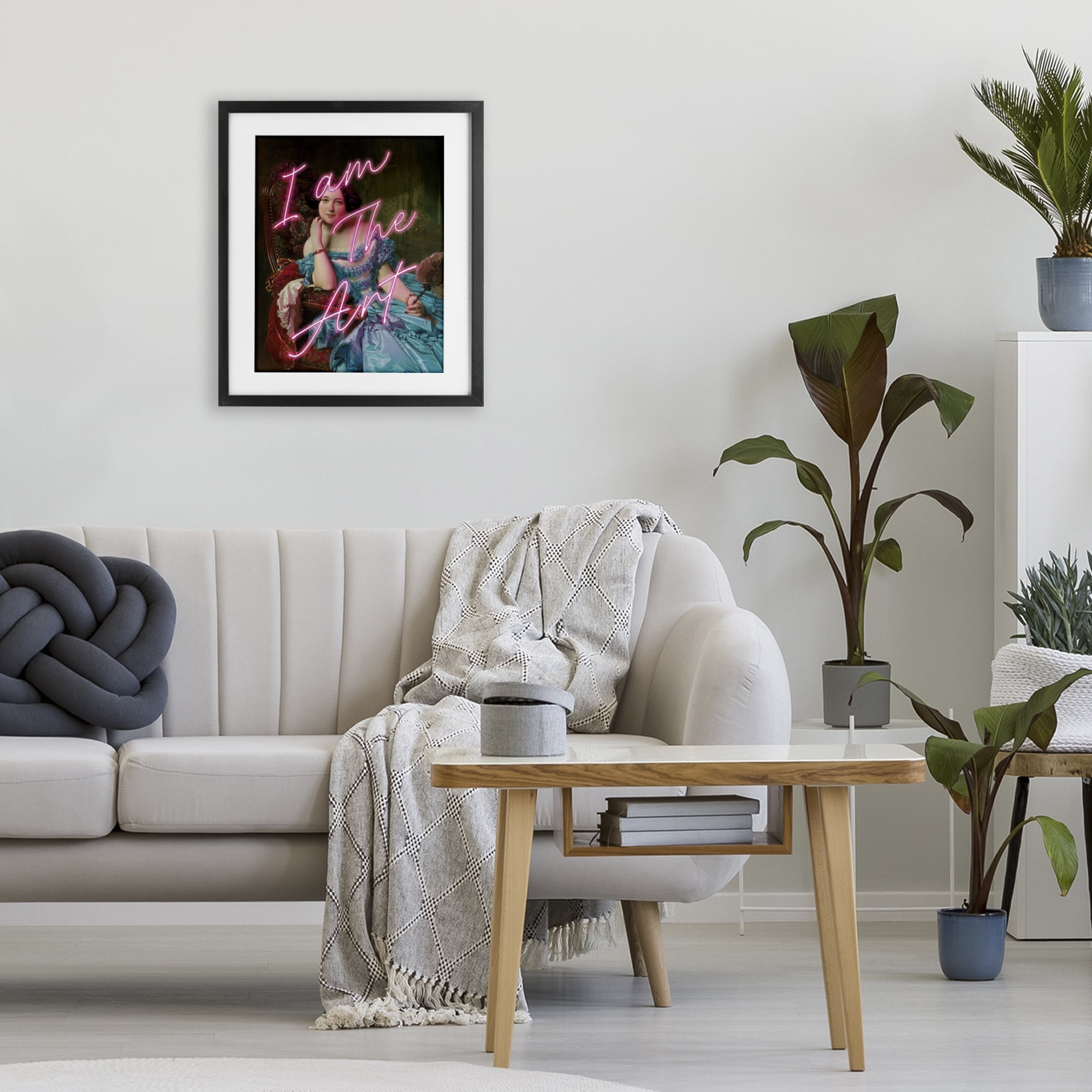 Stupell Industries I Am The Art Portrait Black Framed Print Under Glass, design by Mary Urban