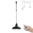 thumbnail image 1 of FSLiving H-Type Track Pendant Light with E26 Dimmable LED Edison Bulb, Macaron Black Metal Remote Control Track Mount Pendants for Sloped Vaulted Ceiling (Ceiling Track Sold Separately) - 1 Light, 1 of 9