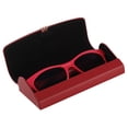 thumbnail image 2 of Hard Shell Magnetic Closure Eyeglass Case in Red Fits Small To Medium Reading Glasses Frames, Women Men, 2 of 7