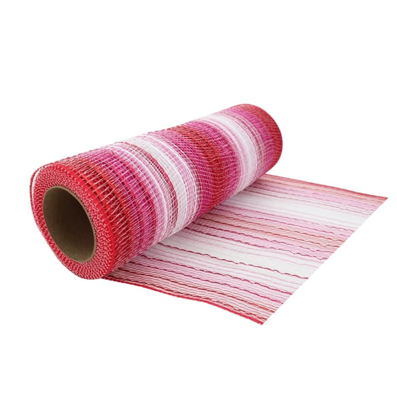 Valentine's Day Decorative Red, Pink, and White Mesh for Crafting 9.5in x 6yd