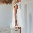 thumbnail image 7 of Iyufng Women's Button Down Collared Tank Dresses Summer Casual Lace Hem Dress, 7 of 7