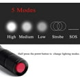 TRAHOOBright Tactical Flashlight 5 Modes Zoomable Portable EDC
