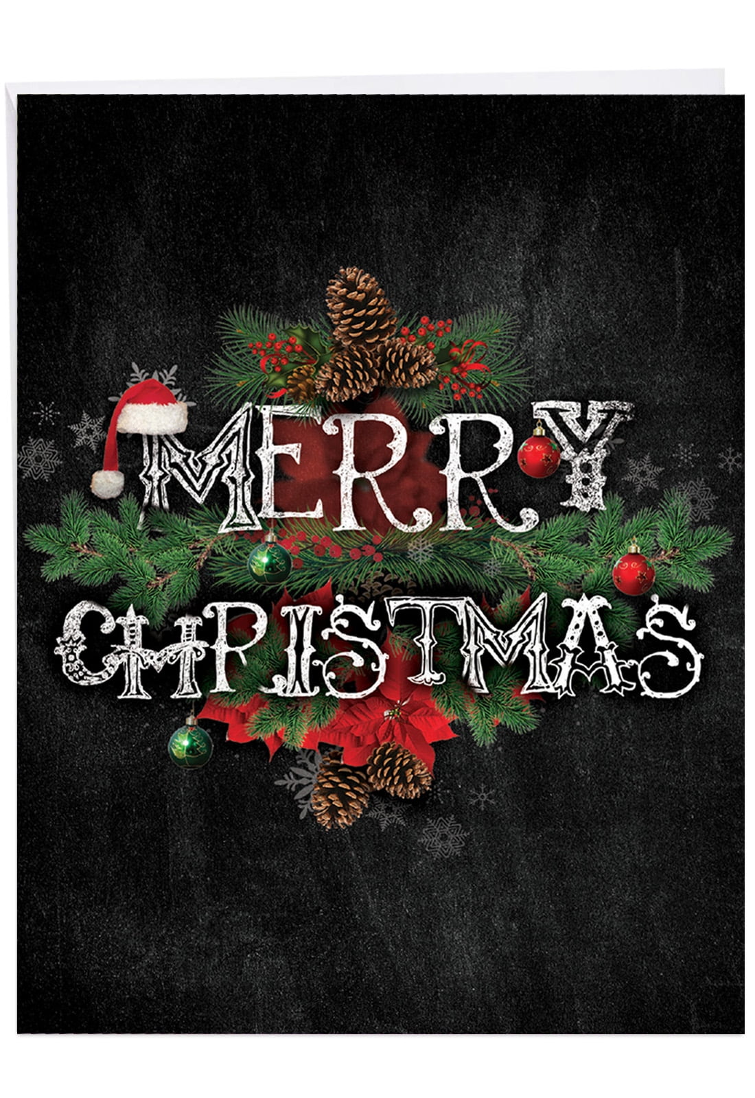 The Best Card Company  Jumbo Merry Christmas Card (8.5 x 11 Inch