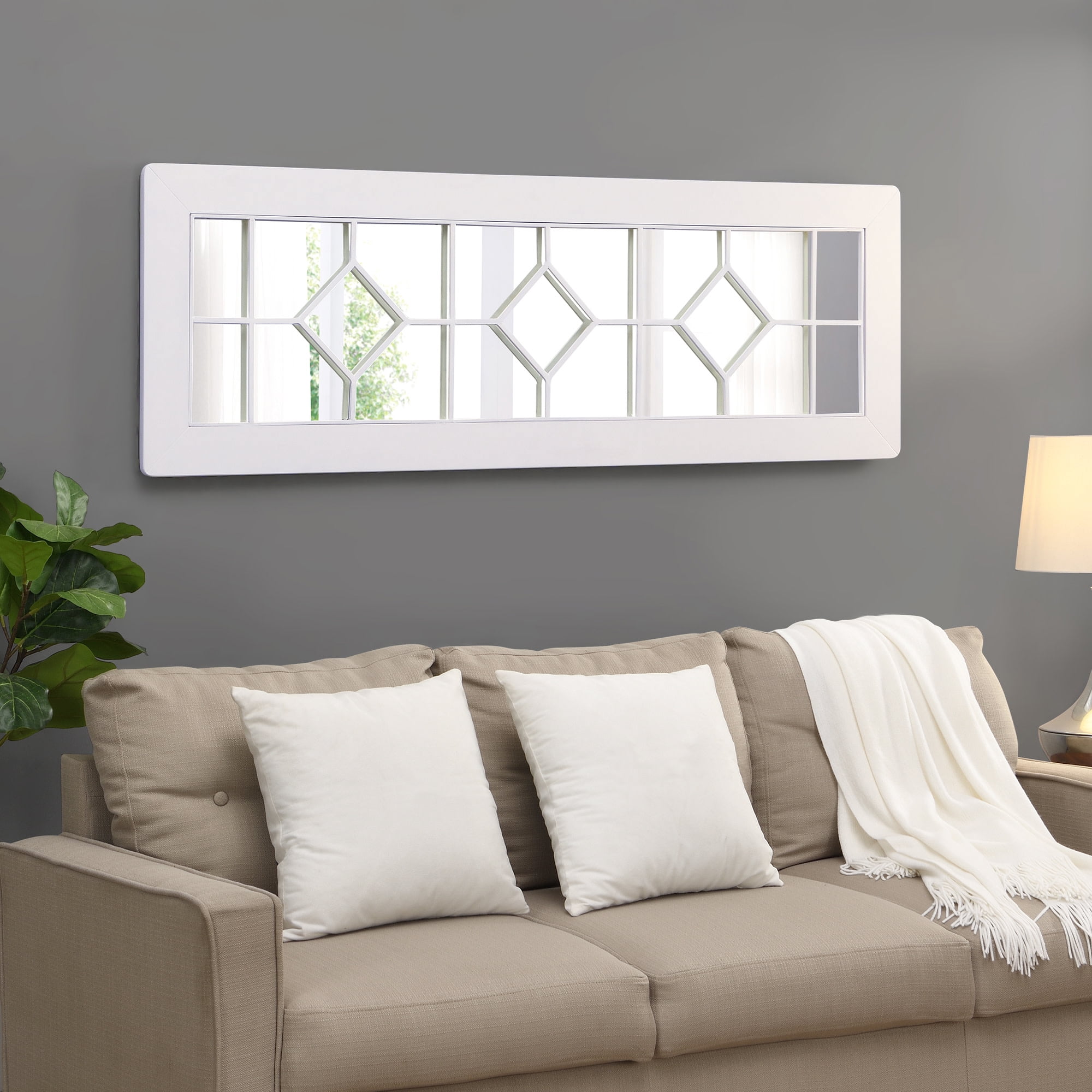 FirsTime & Co. White Esmeralda Standing Mirror, Farmhouse, Rectangular, 20 x 0.75 x 60 in