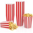 thumbnail image 1 of 36 Pcs Popcorn Boxes, Mini Paper Popcorn Box, Container for Movie Night Decorations, White and Red Stripes, 1 of 7
