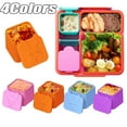 thumbnail image 2 of Non-stick Silicone Lunch Box For Kids Sauce container With Lid Small Lunch Box Accessories Dip Container Food storage container Orange-6PCS, 2 of 6